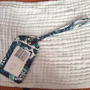 Vera Bradley Teal and Black ID Holder